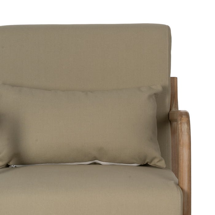 Natural-Beige Rocking Chair Fabric-Wood 66 X 88 X 80 Cm