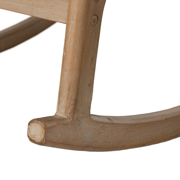 Natural-Beige Rocking Chair Fabric-Wood 66 X 88 X 80 Cm