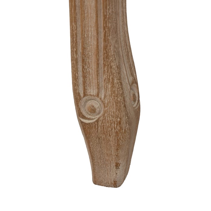 Natural-Beige Fabric-Wood Stool 50 X 36 X 47 Cm