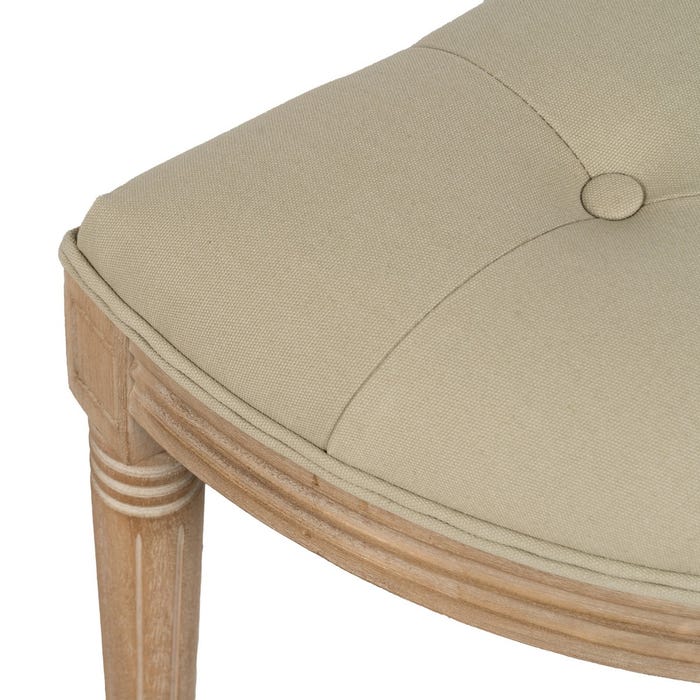 Banqueta Natural-Beige Tejido-Madera 70 X 36 X 48 Cm