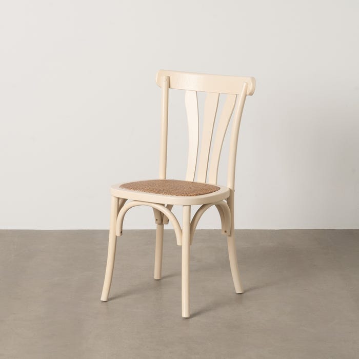 Silla Crema Madera De Olmo Contract 48 X 47 X 88,50 Cm