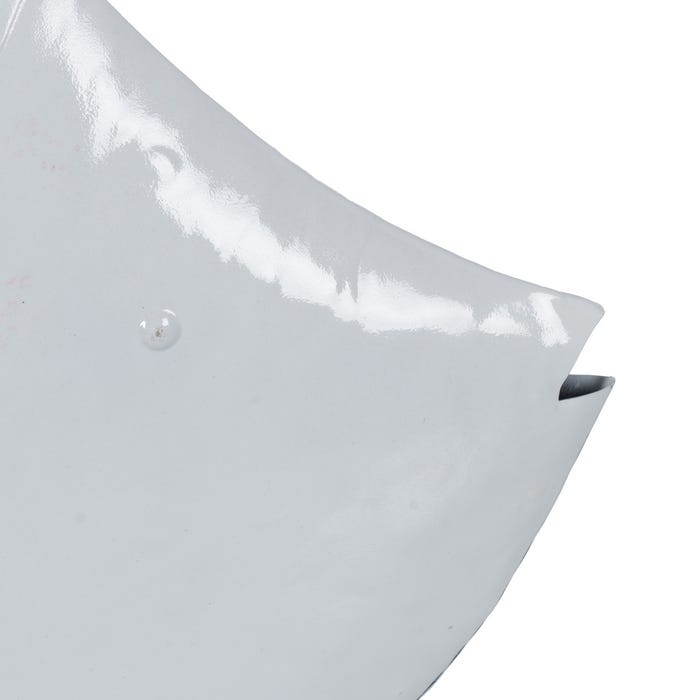 Figura de peixe de metal branco 59,50 x 11 x 43 cm