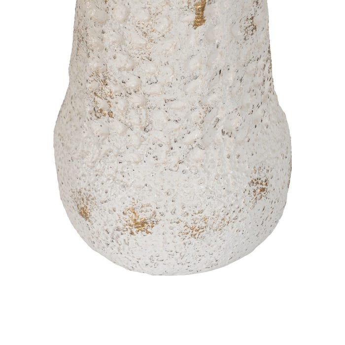 Figura de cogumelo de metal bege 33,50 x 33,50 x 38,50 cm