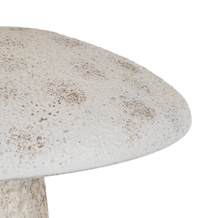 Figura de cogumelo de metal bege 39,50 x 39,50 x 48,50 cm