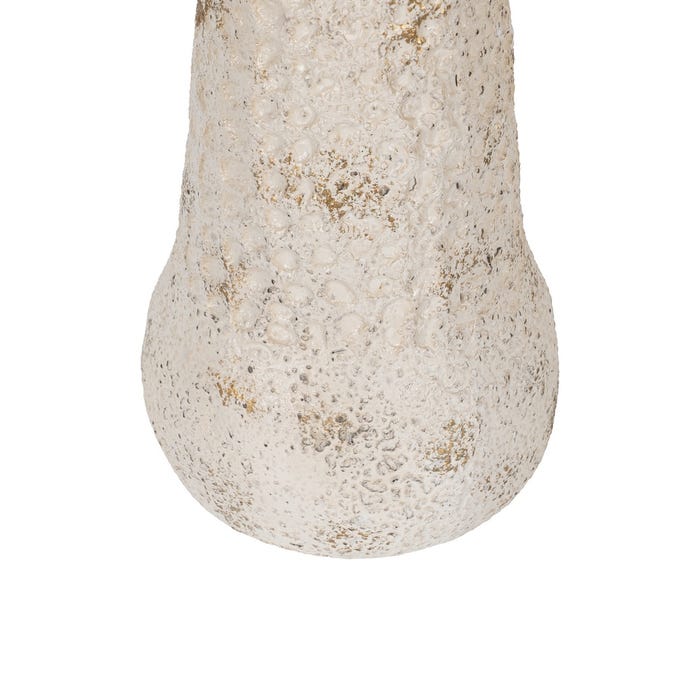 Figura de cogumelo de metal bege 39,50 x 39,50 x 48,50 cm