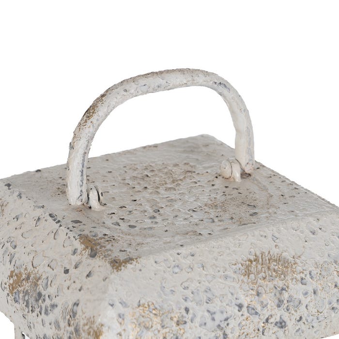 Lantern Candle Holder Light Blue Metal 18 X 18 X 61 Cm