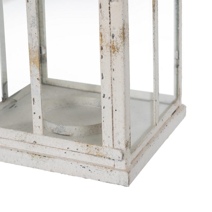 Light Blue Metal Candle Holder Lantern 18 X 18 X 81 Cm