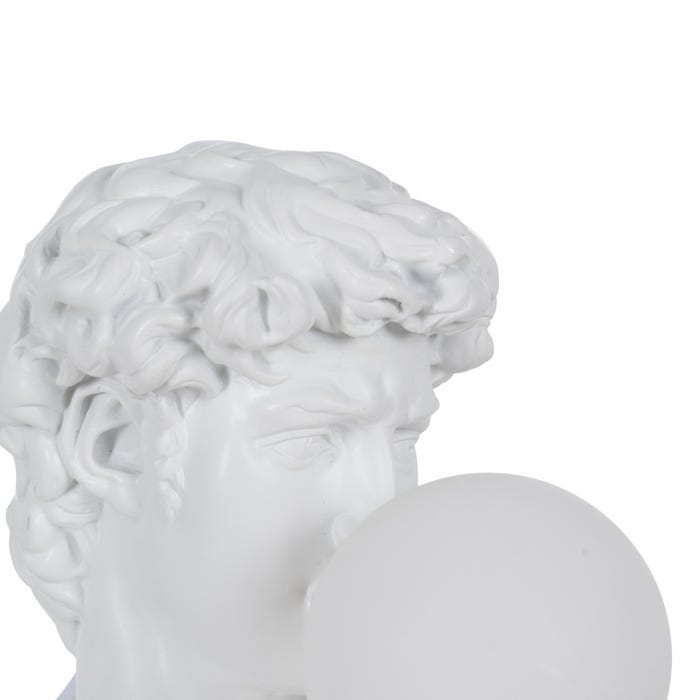 David Table Lamp White Resin 21 X 21 X 30 Cm
