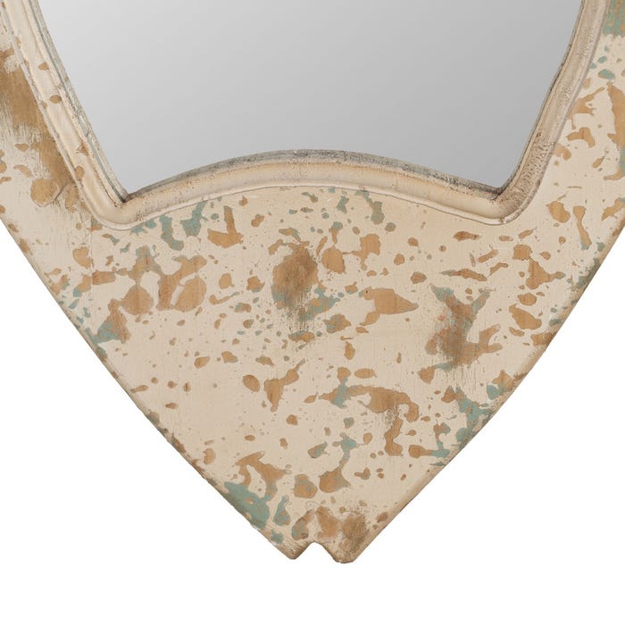 Espejo Pez Blanco Rozado Madera 26 X 2 X 49 Cm