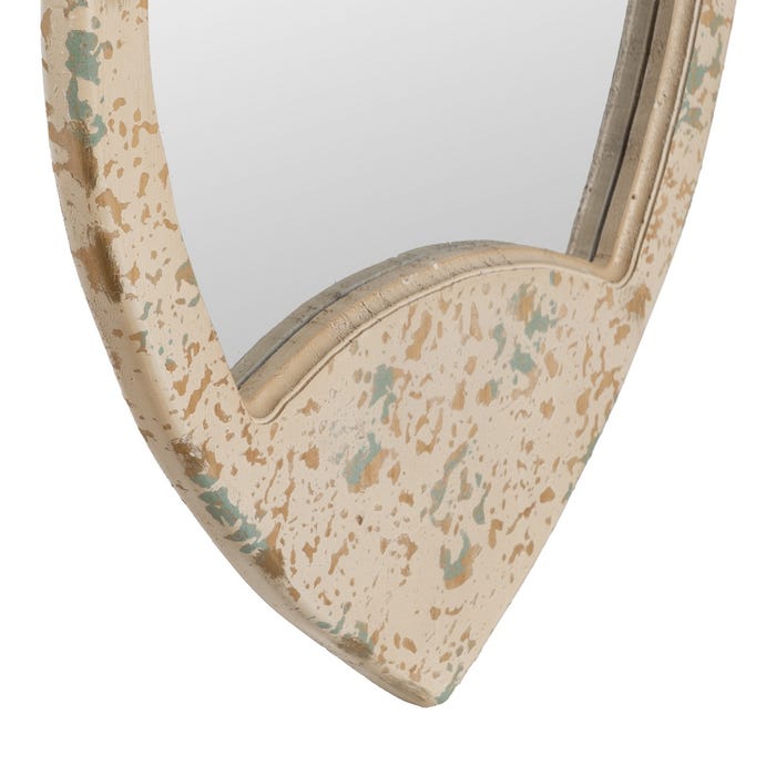 Espejo Pez Blanco Rozado Madera 36 X 2 X 64 Cm