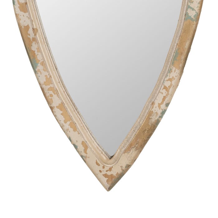 Espejo Pez Blanco Rozado Madera 20 X 2 X 52,50 Cm