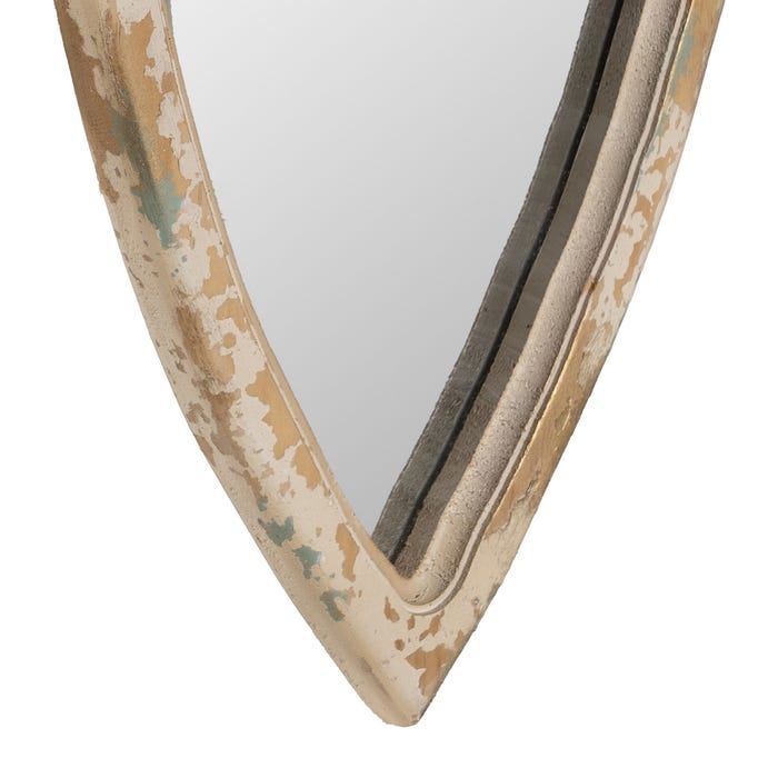 Espejo Pez Blanco Rozado Madera 20 X 2 X 52,50 Cm