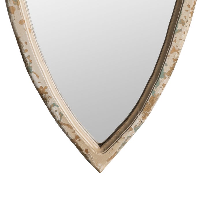 Espejo Pez Blanco Rozado Madera 24,50 X 2 X 64 Cm
