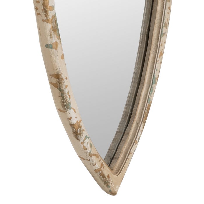 Espejo Pez Blanco Rozado Madera 24,50 X 2 X 64 Cm