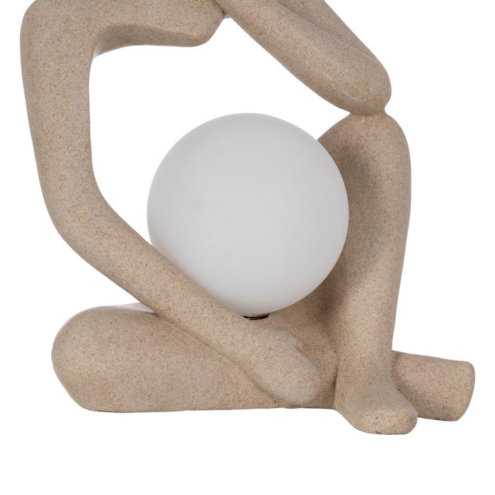 White Resin Woman Table Lamp 26.50 X 21 X 70.50 Cm