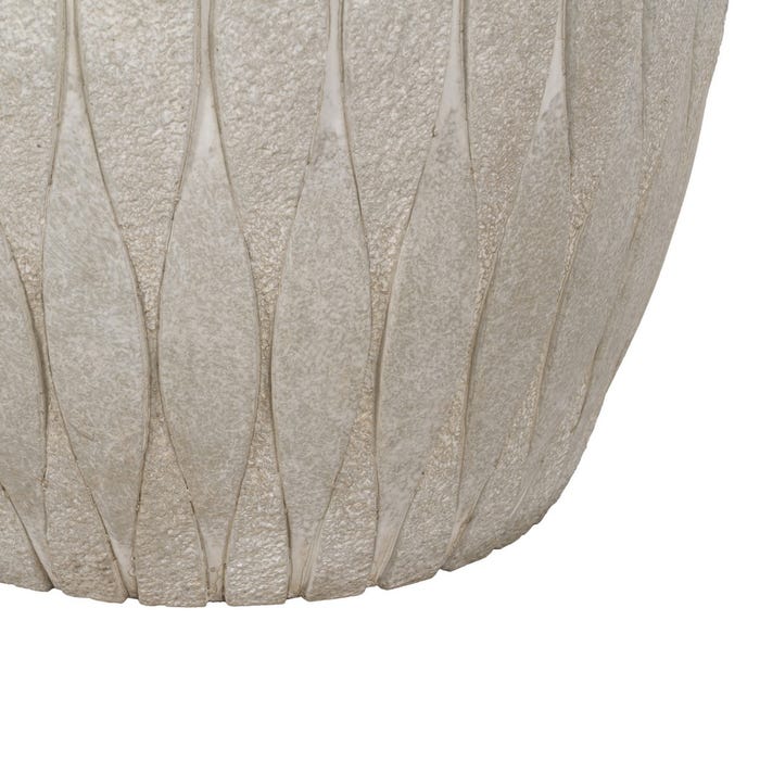 S/2 Vaso de Magnésio Creme Decoração 36 X 36 X 50 Cm