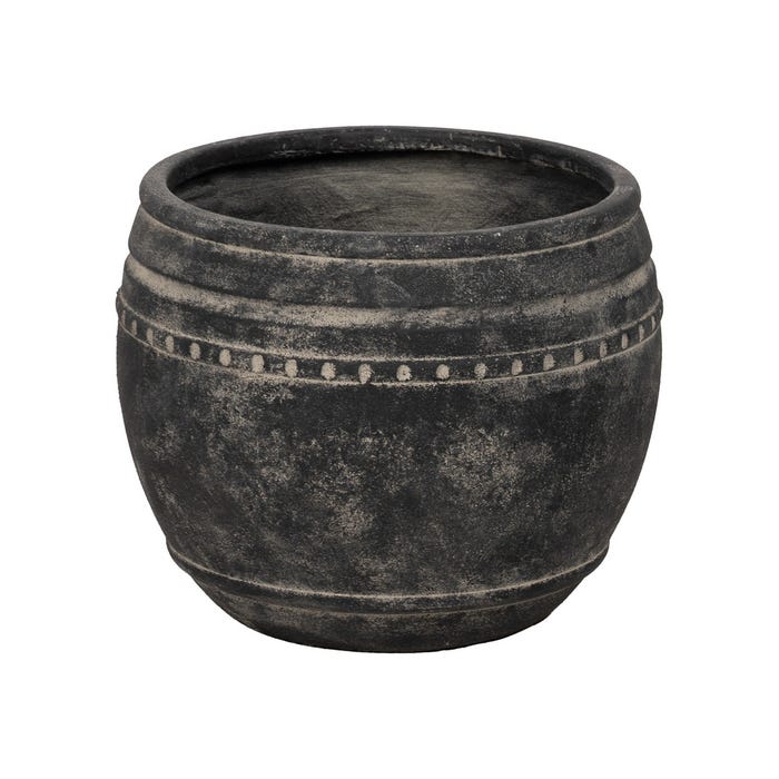 Decoração para vaso de flores em magnésio preto S/3 47 x 47 x 38,50 cm