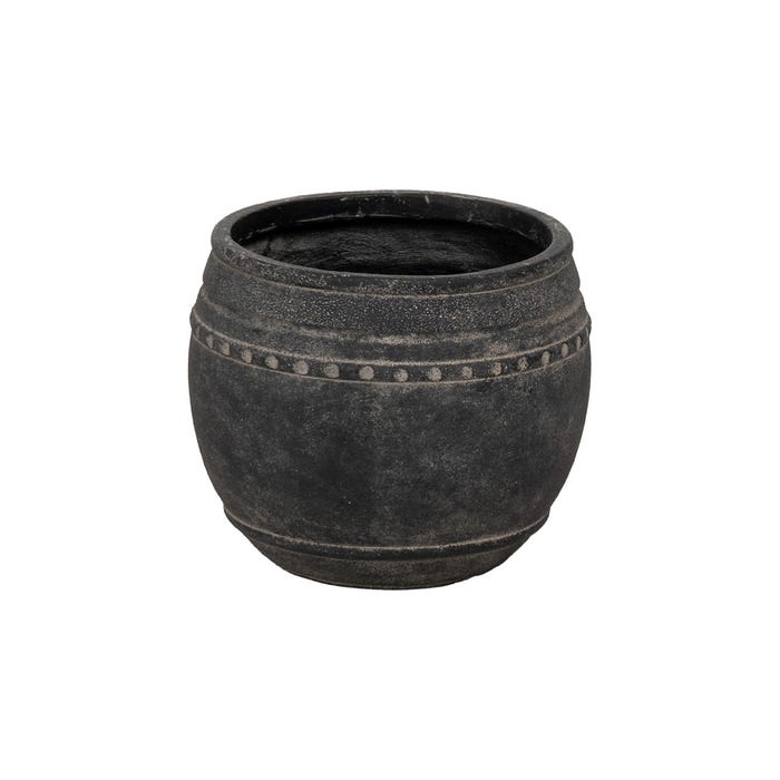 Decoração para vaso de flores em magnésio preto S/3 47 x 47 x 38,50 cm