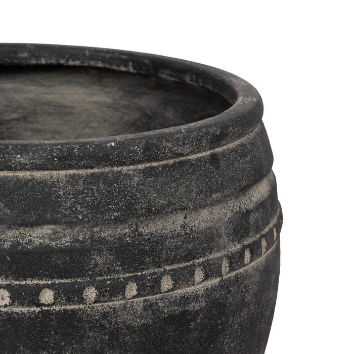Decoração para vaso de flores em magnésio preto S/3 47 x 47 x 38,50 cm