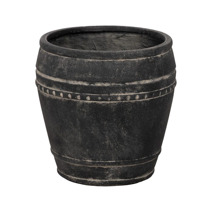 Decoração para vaso de flores em magnésio preto S/3 47 x 47 x 47 cm