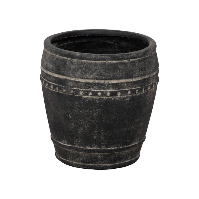 Decoração para vaso de flores em magnésio preto S/3 47 x 47 x 47 cm