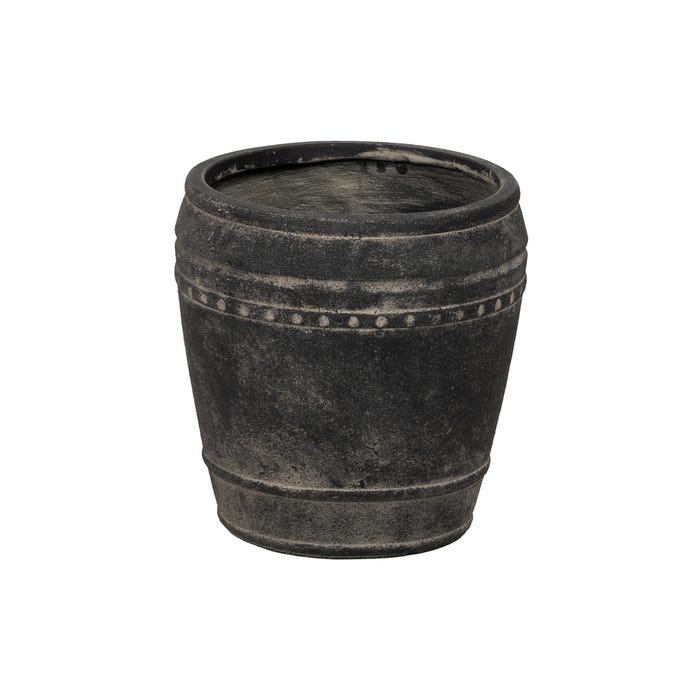 Decoração para vaso de flores em magnésio preto S/3 47 x 47 x 47 cm