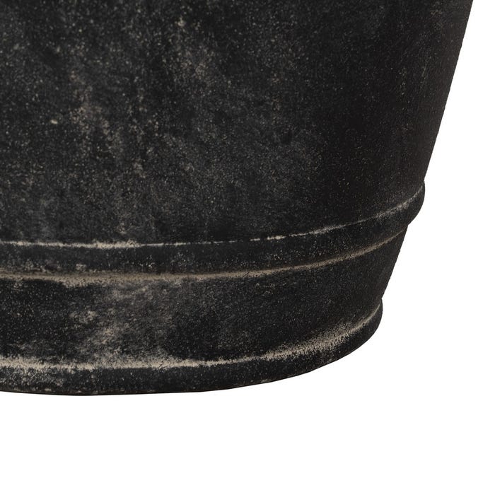 Decoração para vaso de flores em magnésio preto S/3 47 x 47 x 47 cm