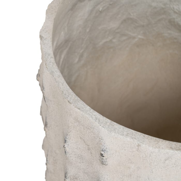 Decoração de vaso de magnésio creme S/3 34,50 x 34,50 x 54 cm