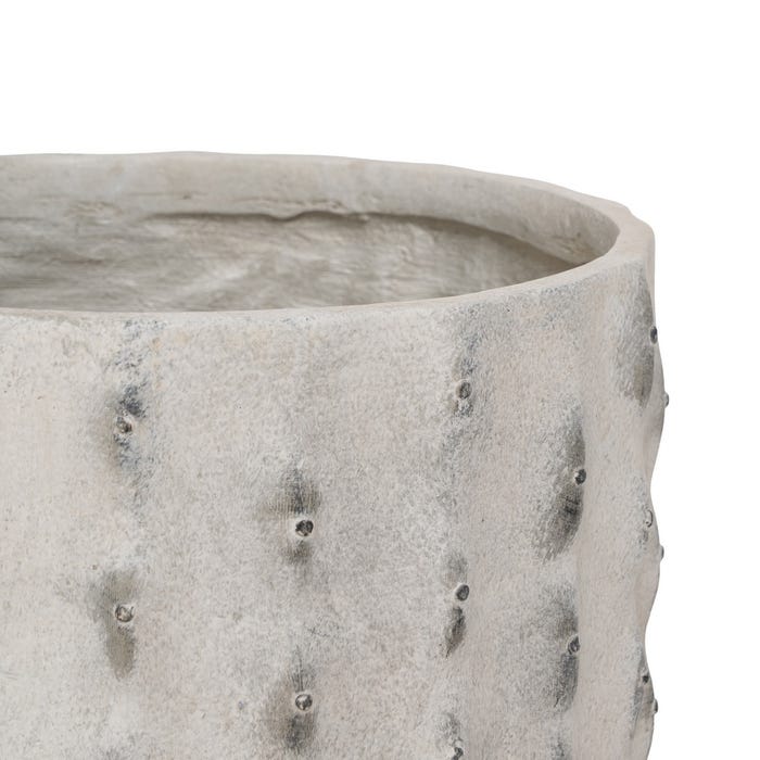 Decoração de vaso de magnésio creme S/3 34,50 x 34,50 x 54 cm