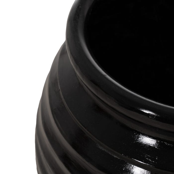 Vaso decorativo de magnésio preto 54 x 54 x 51 cm