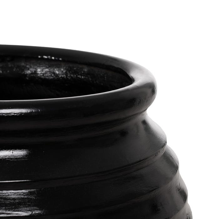 Vaso decorativo de magnésio preto 54 x 54 x 51 cm