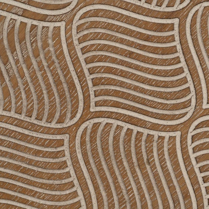 Natural-Black Metal-Wood Coffee Table 89 X 89 X 42.50 Cm