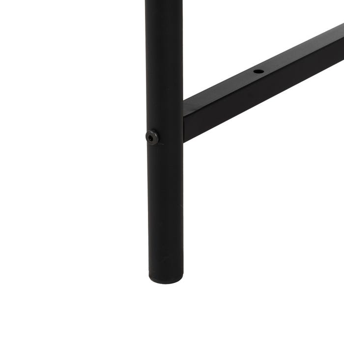 Natural-Black Metal-Wood Coffee Table 89 X 89 X 42.50 Cm