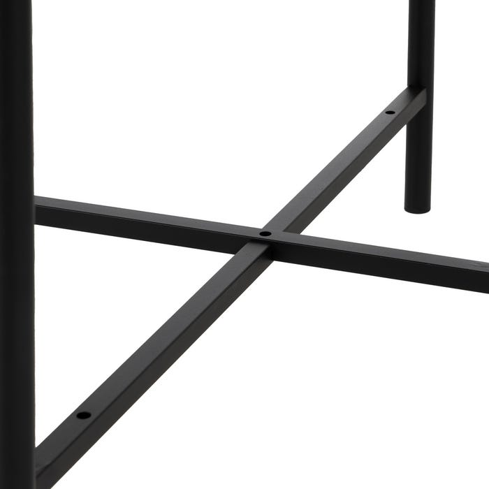 Mesita Natural-Negro Metal-Madera 69 X 69 X 52,50 Cm