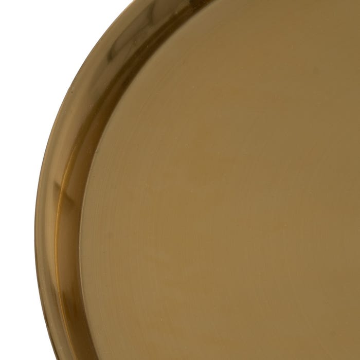 White-Gold Metal Decoration Table 50 X 50 X 47.50 Cm