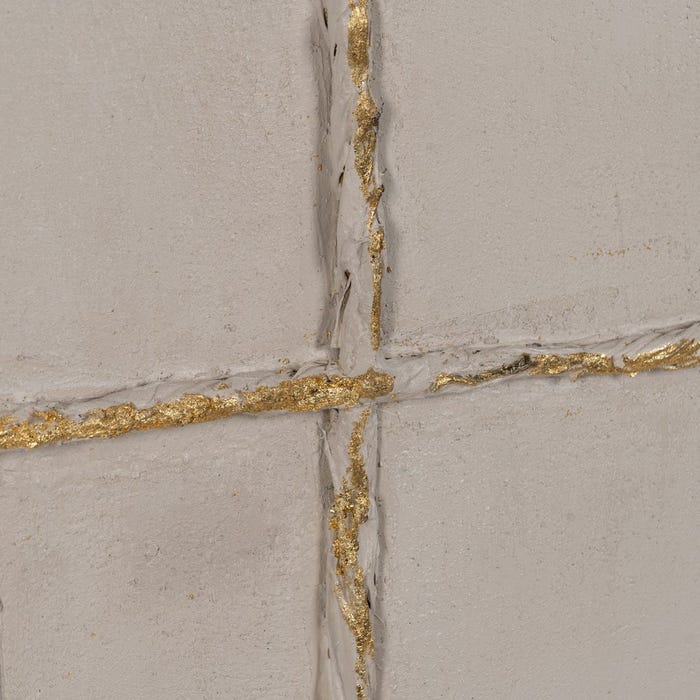 Cuadro Relieve Lienzo Decoración 80 X 3,50 X 120 Cm