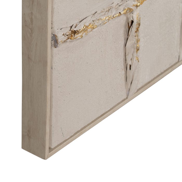 Cuadro Relieve Lienzo Decoración 80 X 3,50 X 120 Cm
