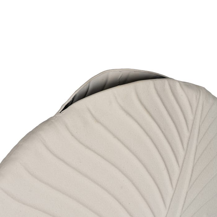Jarrón Blanco Metal Decoración 32,50 X 13 X 32,50 Cm