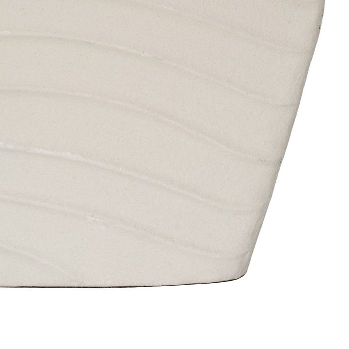 Jarrón Blanco Metal Decoración 26 X 11 X 41 Cm