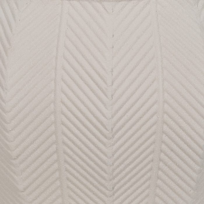S/3 Maceteros Blanco Metal Decoración 25 X 25 X 28 Cm