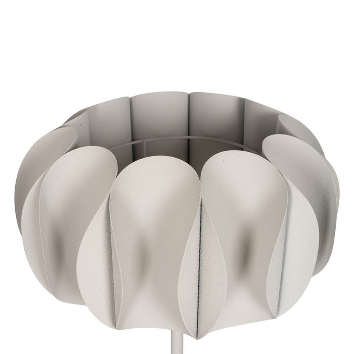 Luminária de chão de metal branco 44 x 44 x 151 cm