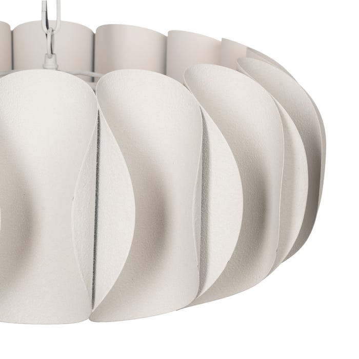 Lámpara Techo Blanco Metal Iluminación 61 X 61 X 27 Cm