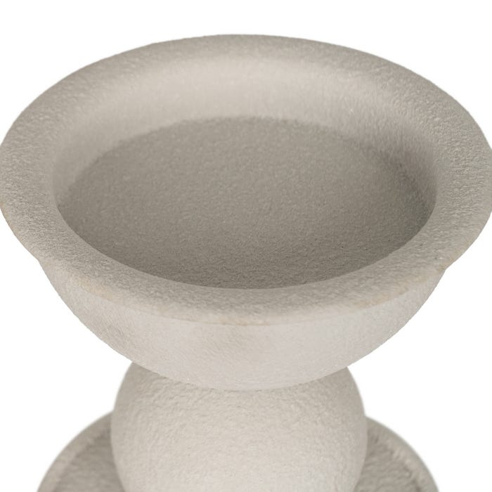 Portavelas Blanco Metal Decoración 12,50 X 12,50 X 32 Cm