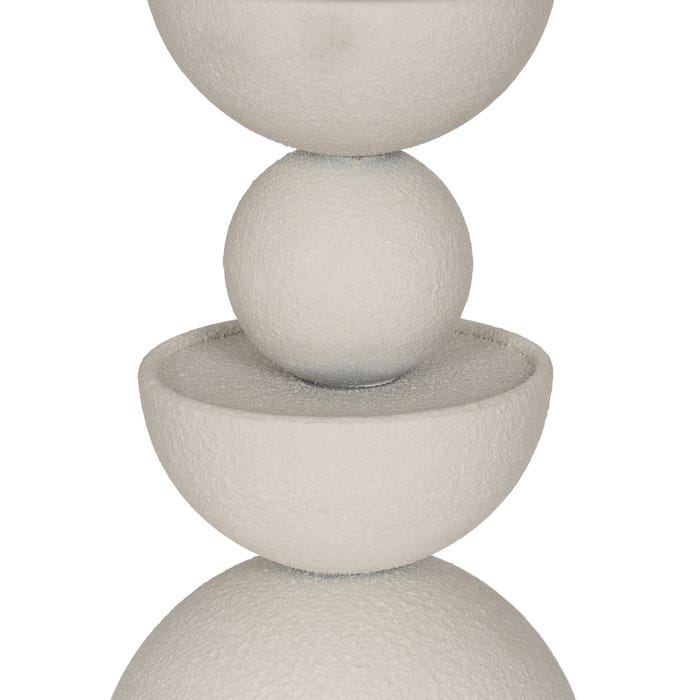 Portavelas Blanco Metal Decoración 12,50 X 12,50 X 32 Cm