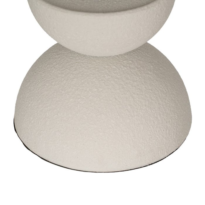 Portavelas Blanco Metal Decoración 12,50 X 12,50 X 32 Cm