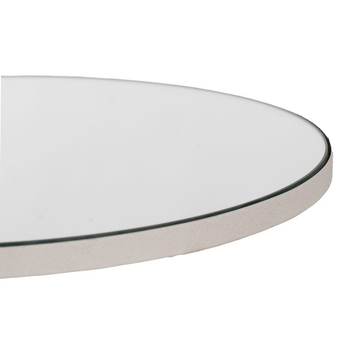 Mesita Blanco Metal-Espejo 45 X 45 X 46 Cm