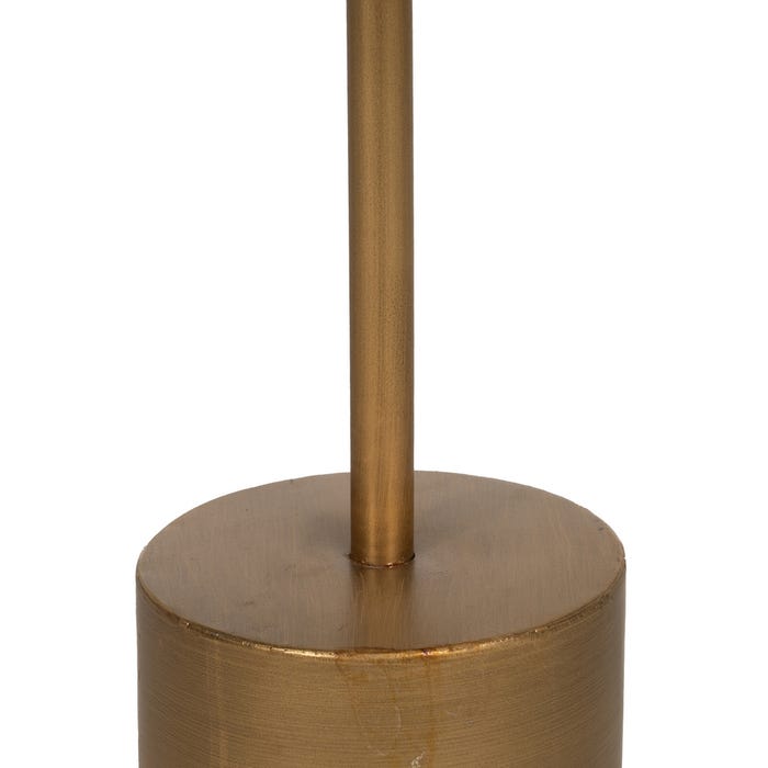 Mesita Oro-Blanco Metal-Mármol 35 X 35 X 52 Cm