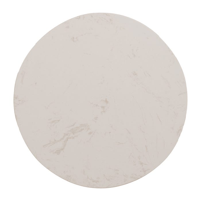 Mesita Oro-Blanco Metal-Mármol 35 X 35 X 52 Cm