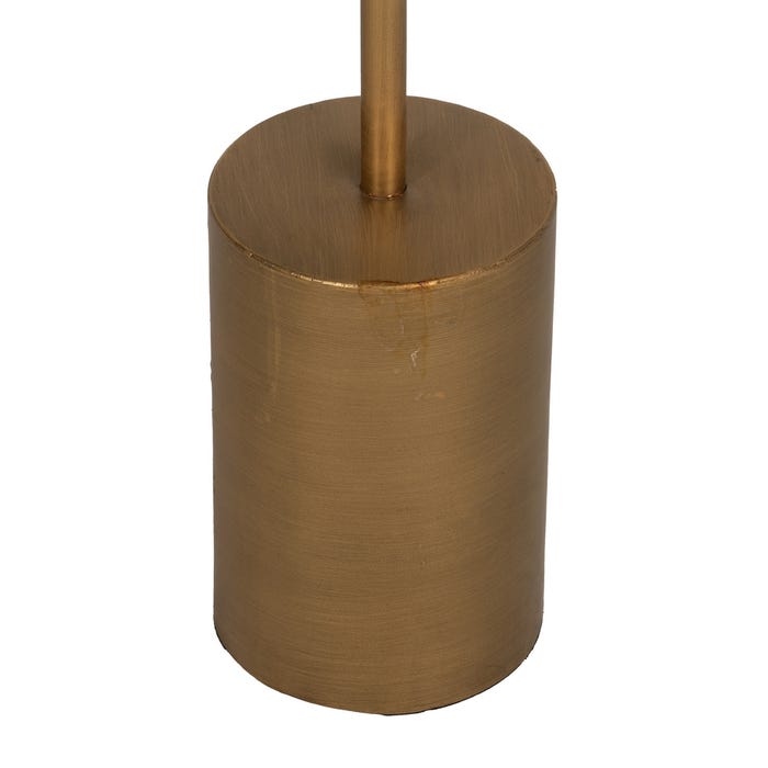 Mesita Oro-Blanco Metal-Mármol 35 X 35 X 52 Cm