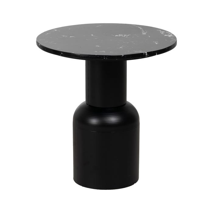Mesita Negro Metal-Mármol 45 X 45 X 46 Cm